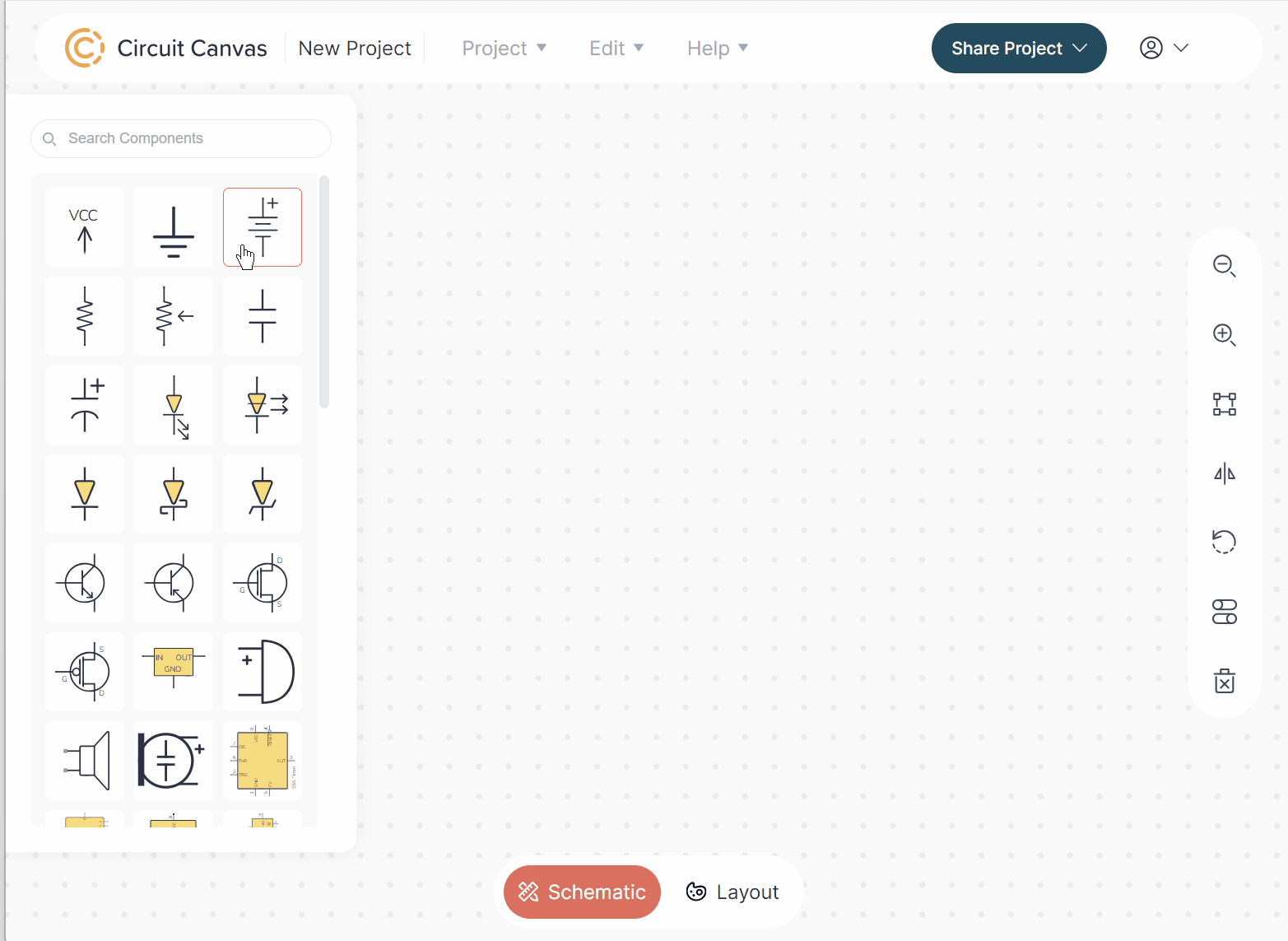 Circuit canvas tutorial schematic demo