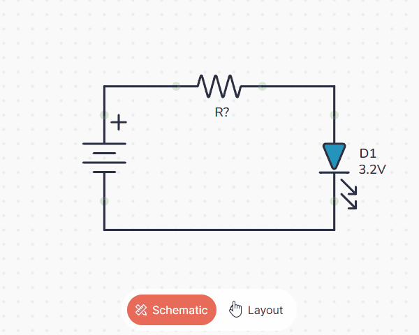 Switching between schematic and layout view in circuit canvas
