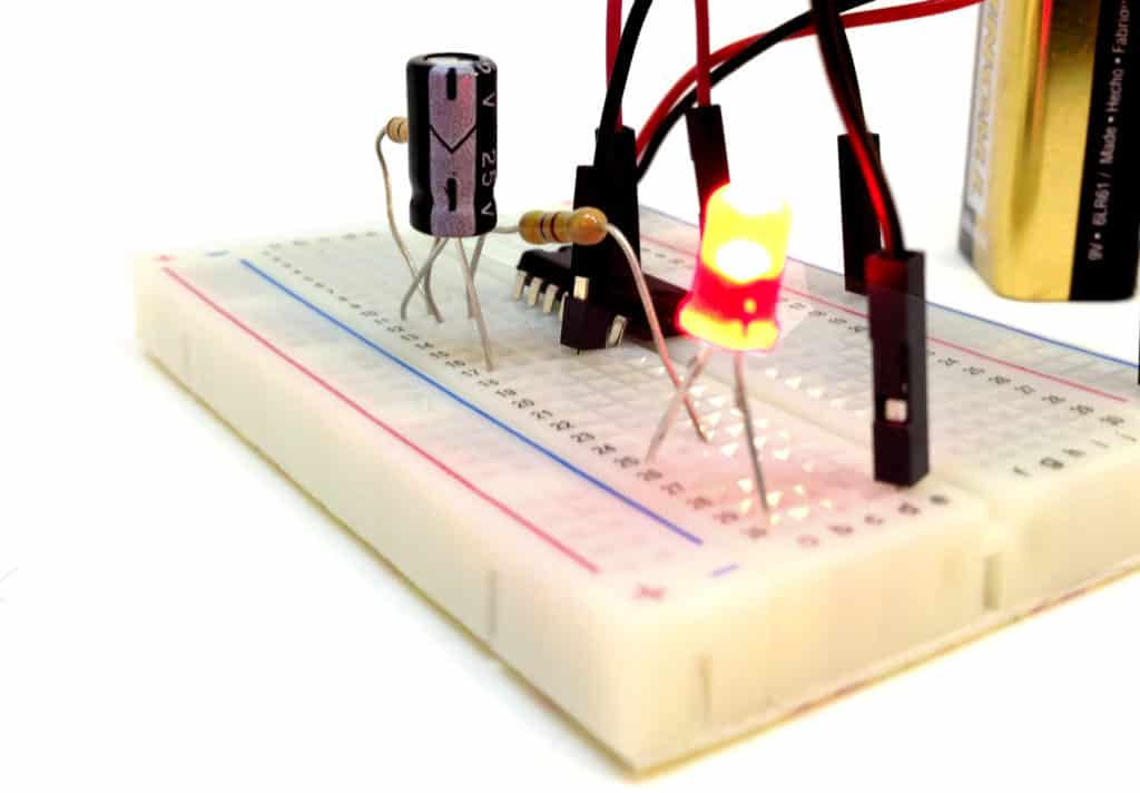 Blinking LED on breadboard