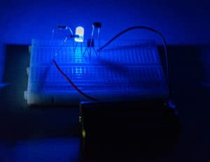 Blue light from the Automatic Night-light Circuit