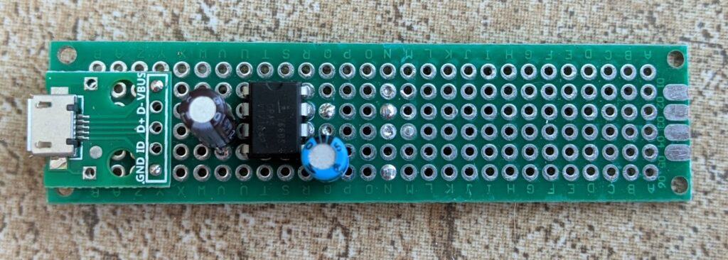 Components placed on the board