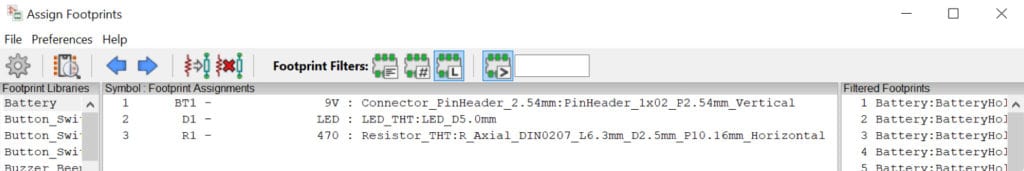 Kicad tutorial footprint selection