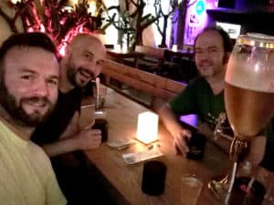 The group at a bar in Shenzhen