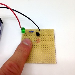 Touch LED Circuit protoboard