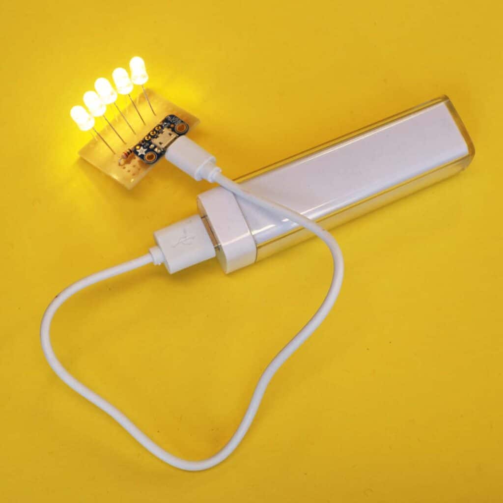 USB flashlight working