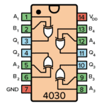 CD4030 Pinout