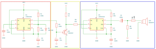 Schematics for 555 Police Siren
