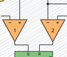The comparators inside the 555 timer