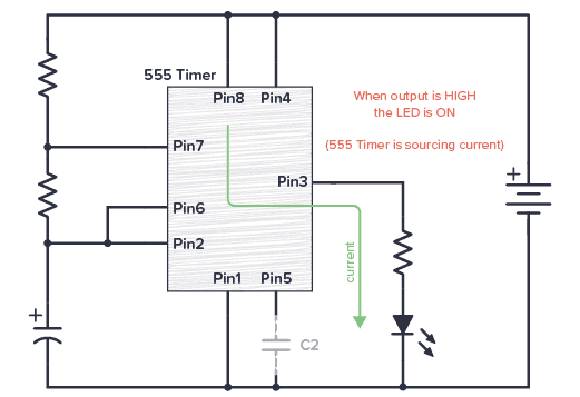 555 timer sourcing current