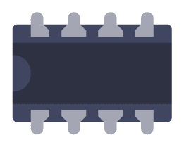 Illustration of an integrated circuit tha could contain a digital potentiometer