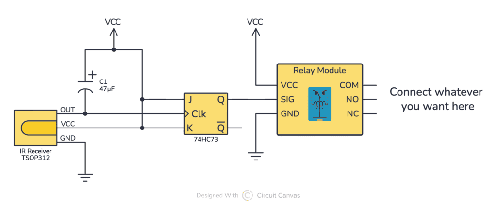 Remote-controlled switch schematic