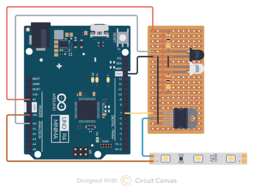 Arduino Kitchen LED wiring diagram