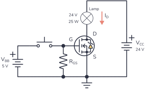 nMOS transistor as a switch